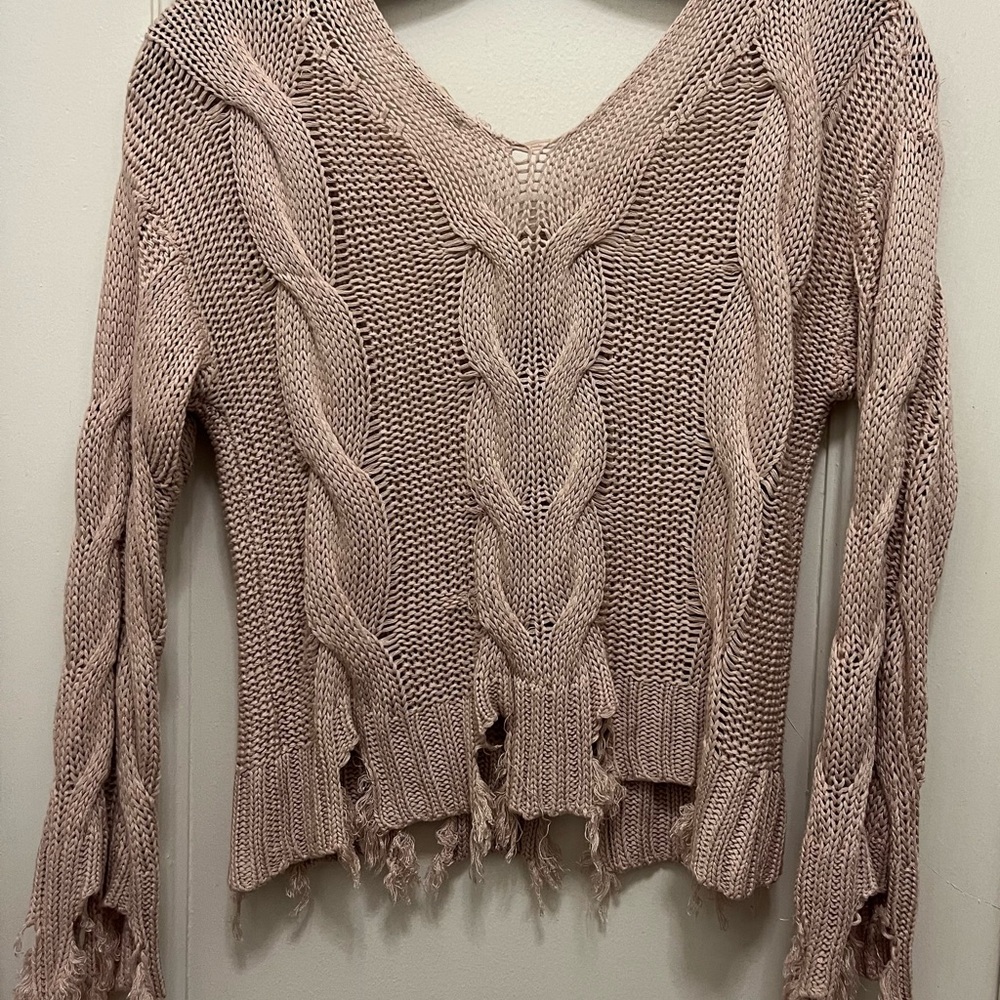 Hot & Delicious small sweater ruffle edges